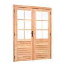 Dubbele deur met glas