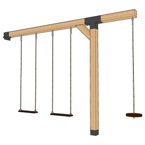 Anbauschaukel Doppel mit Extra Haken - ROBUST